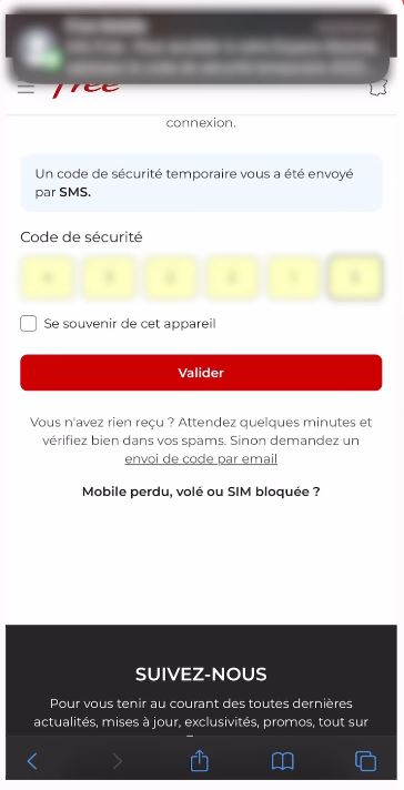 Communiquer son IBAN à Free Mobile 6