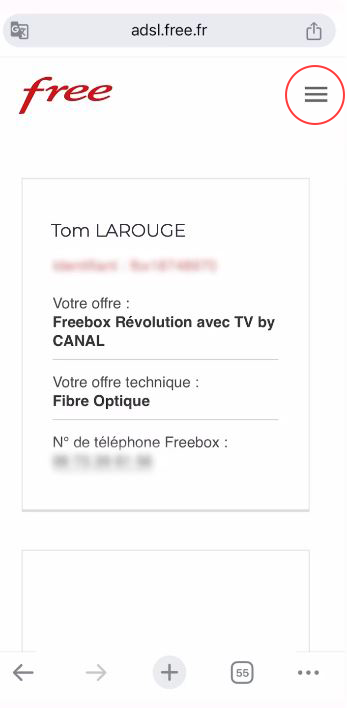 Communiquer son IBAN à Free 6