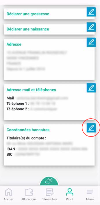 Communiquer votre IBAN à la CAF 6