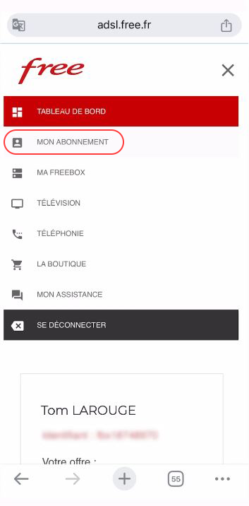 Communiquer son IBAN à Free 8