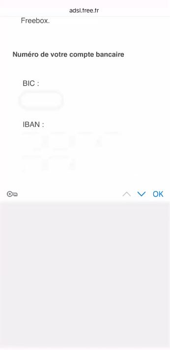 Communiquer son IBAN à Free 14