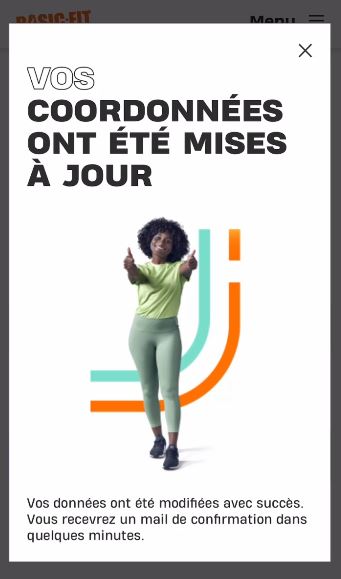 Communiquez son IBAN à Basic Fit 14