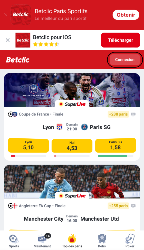 Communiquer son IBAN à Betclic 2