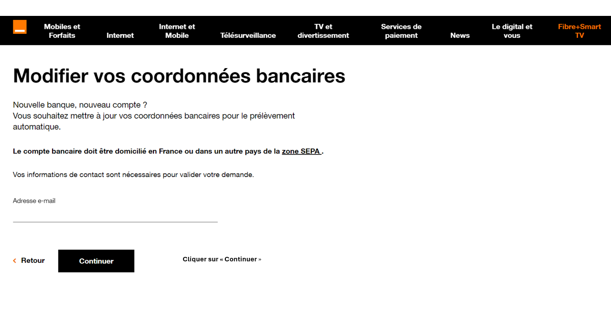 Communiquer son IBAN à Orange 18