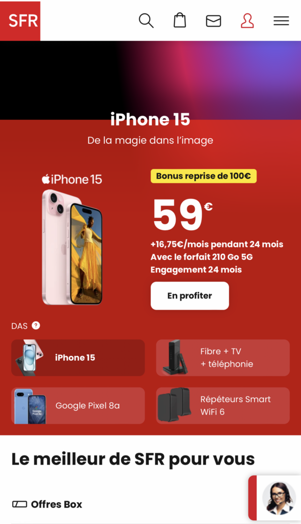 Communiquer son IBAN à SFR 2