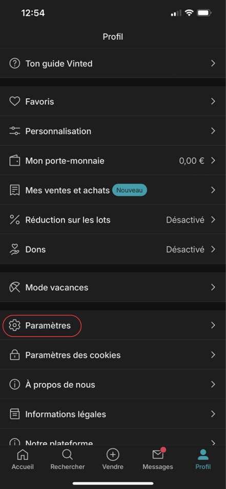 Communiquer son IBAN à Vinted 6